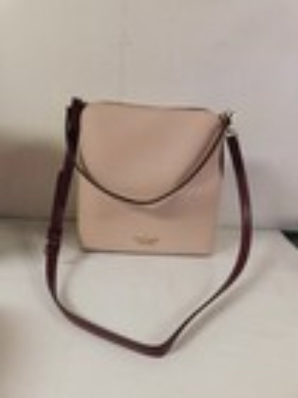 Kate Spade Pebbled Two Tone Color Block Bucket Style Purse Handbag Crossbody